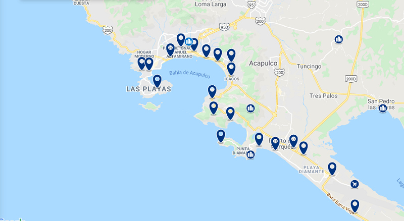 Las mejores regiones para alojarse en Acapulco