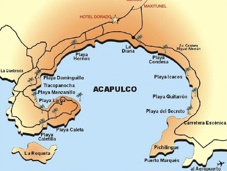 Mapa turístico de Acapulco