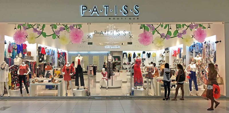 Tienda de zapatos P-A-T-I-S-S en el centro comercial Puerto Paraíso Mall en Los Cabos