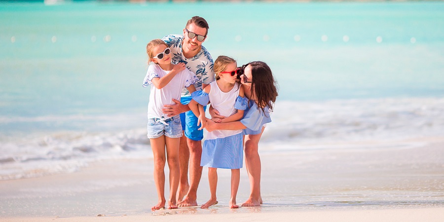 Família de férias em Los Cabos