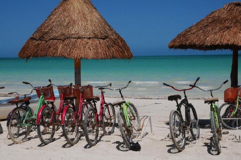 Bicicletas na Isla Mujeres no México